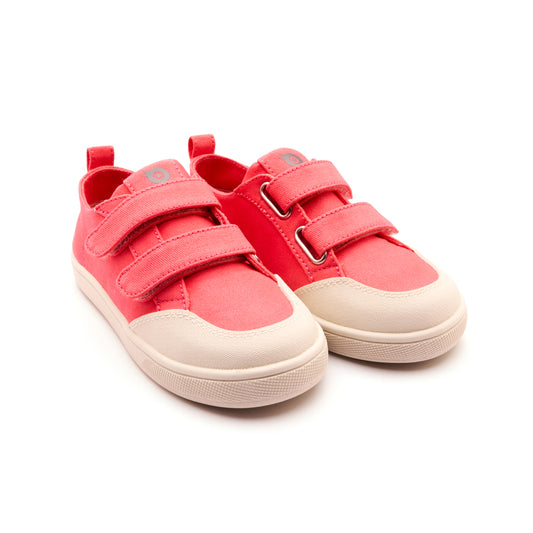 Old Soles 1022 Urban Sole kids leather sneaker in Watermelon, Sporco, and Sporco Sole with sporty detail
