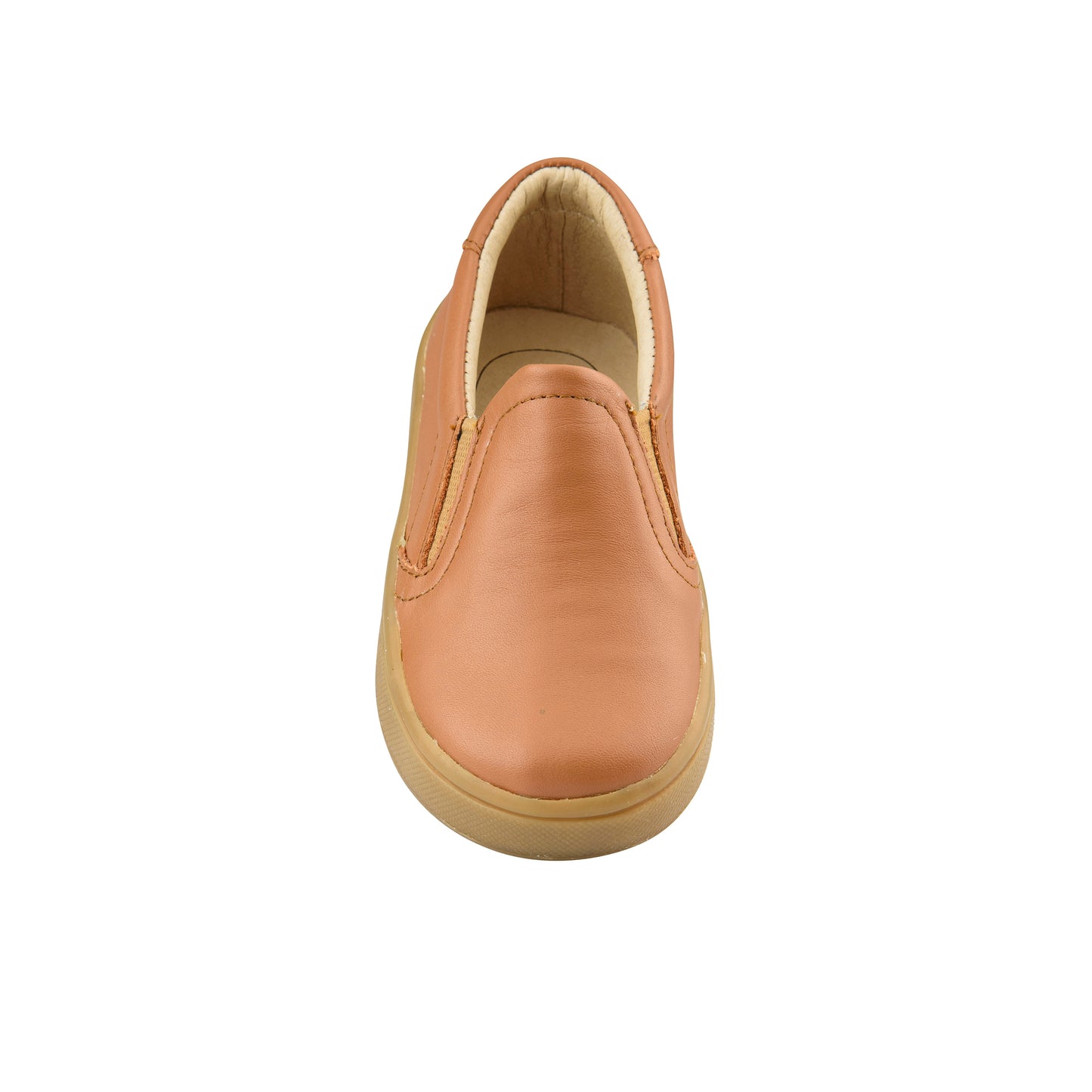 Old Soles 6010 Dressy Hoff kids leather sneaker in Tan with retro detail