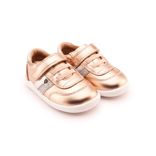Old Soles 8013 Play Ground kids leather shoe in Copper Silver and Glam Argent