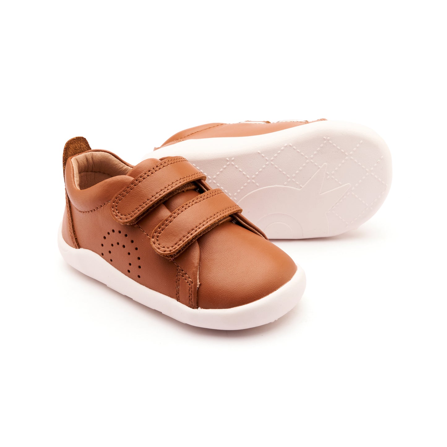 Old Soles 8056 Little Tot kids leather shoe in Tan with velcro strap detail