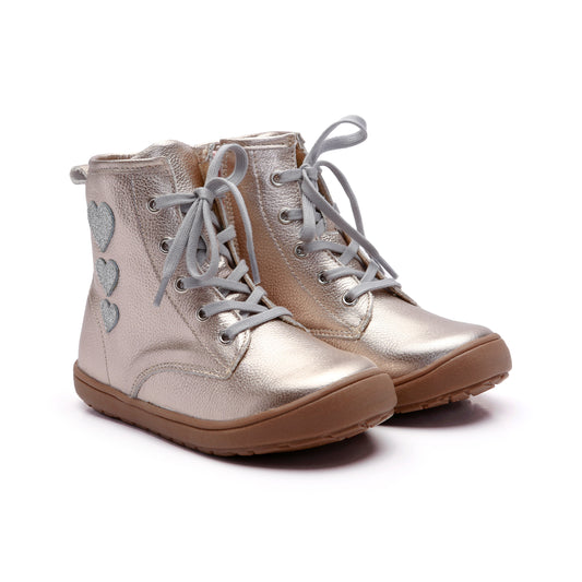 Old Soles 9016 Joy Swag kids leather sneaker in Metal Lychee with classic detail