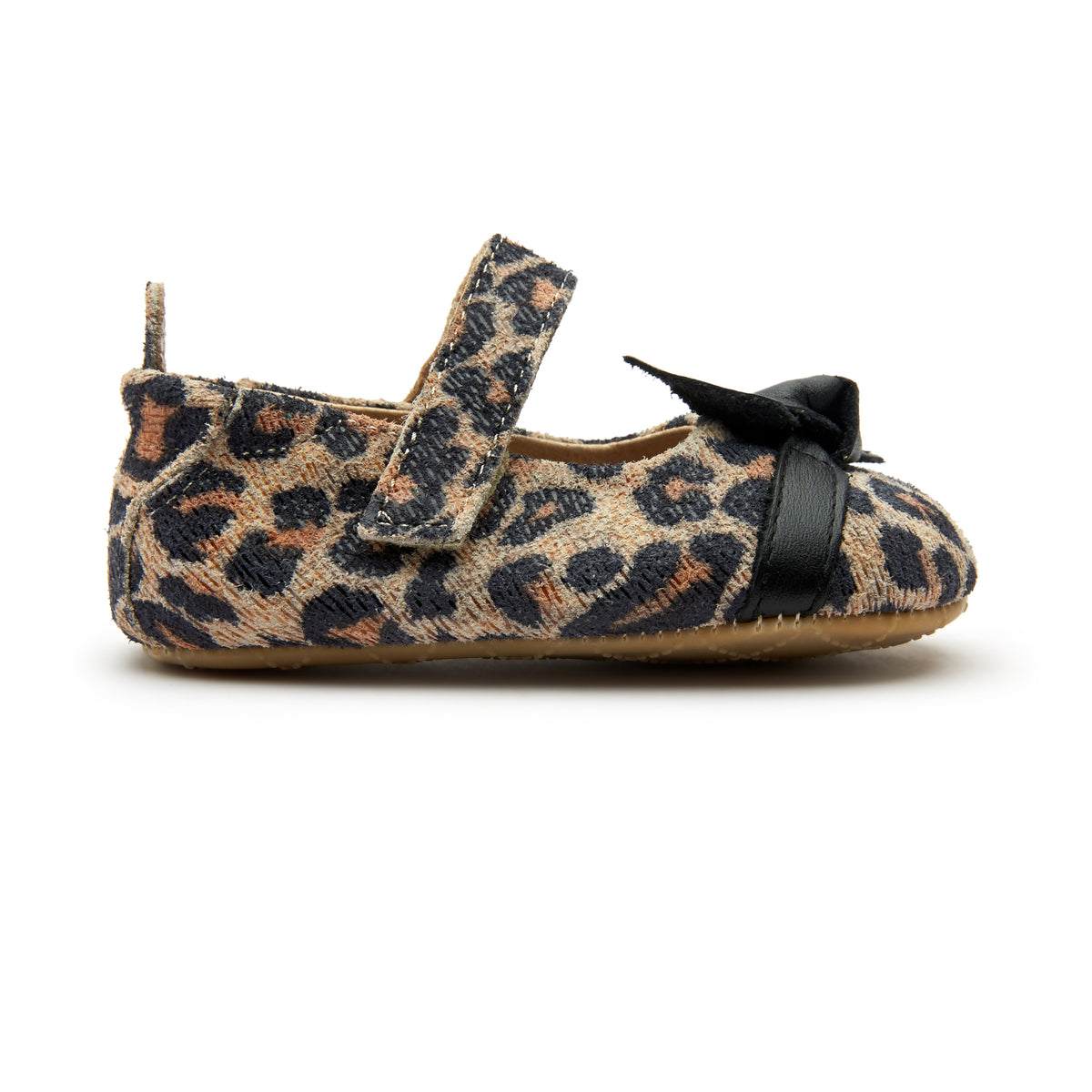 Old Soles 0053R Chique Baby baby leather shoe in Kitten and Black with classic detail