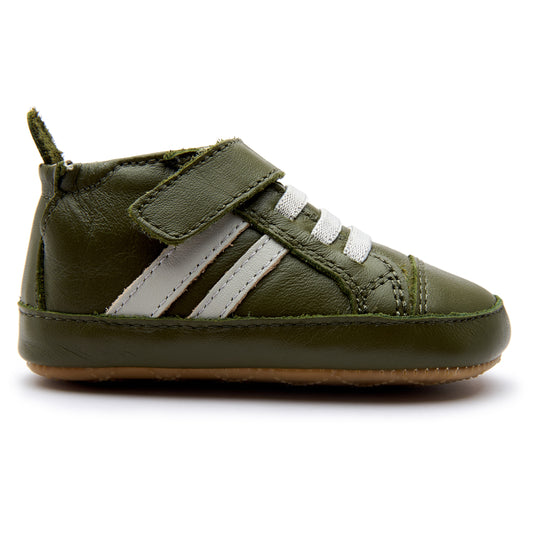 Old Soles 066R High Roller Shoe baby leather shoe in Militare and Gris with classic detail