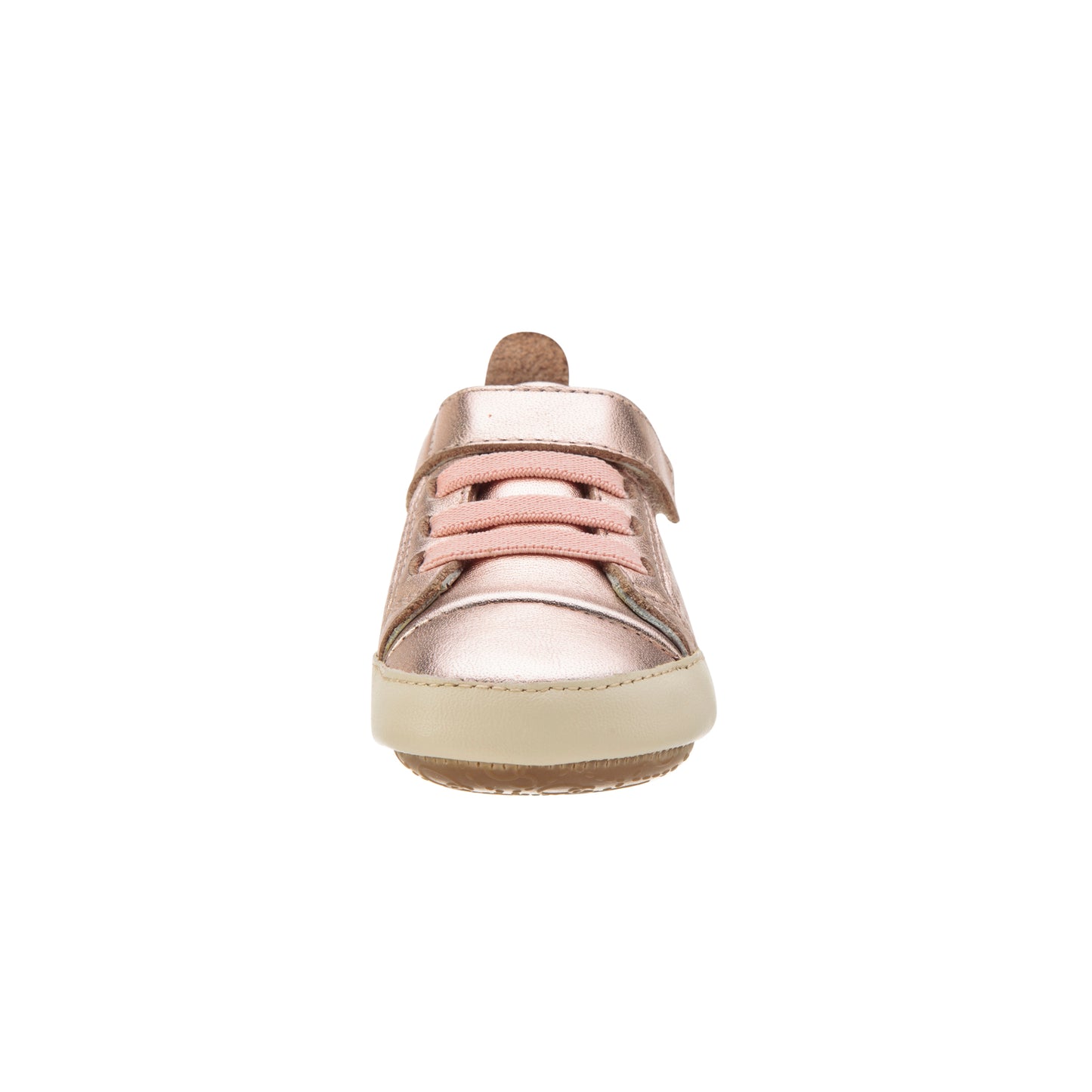 Old Soles 074R Cheer Bambini baby leather shoe in Copper and Champagne with classic detail