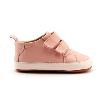 Old Soles 113R Bambini Markert baby leather shoe in Powder Pink and White with classic detail