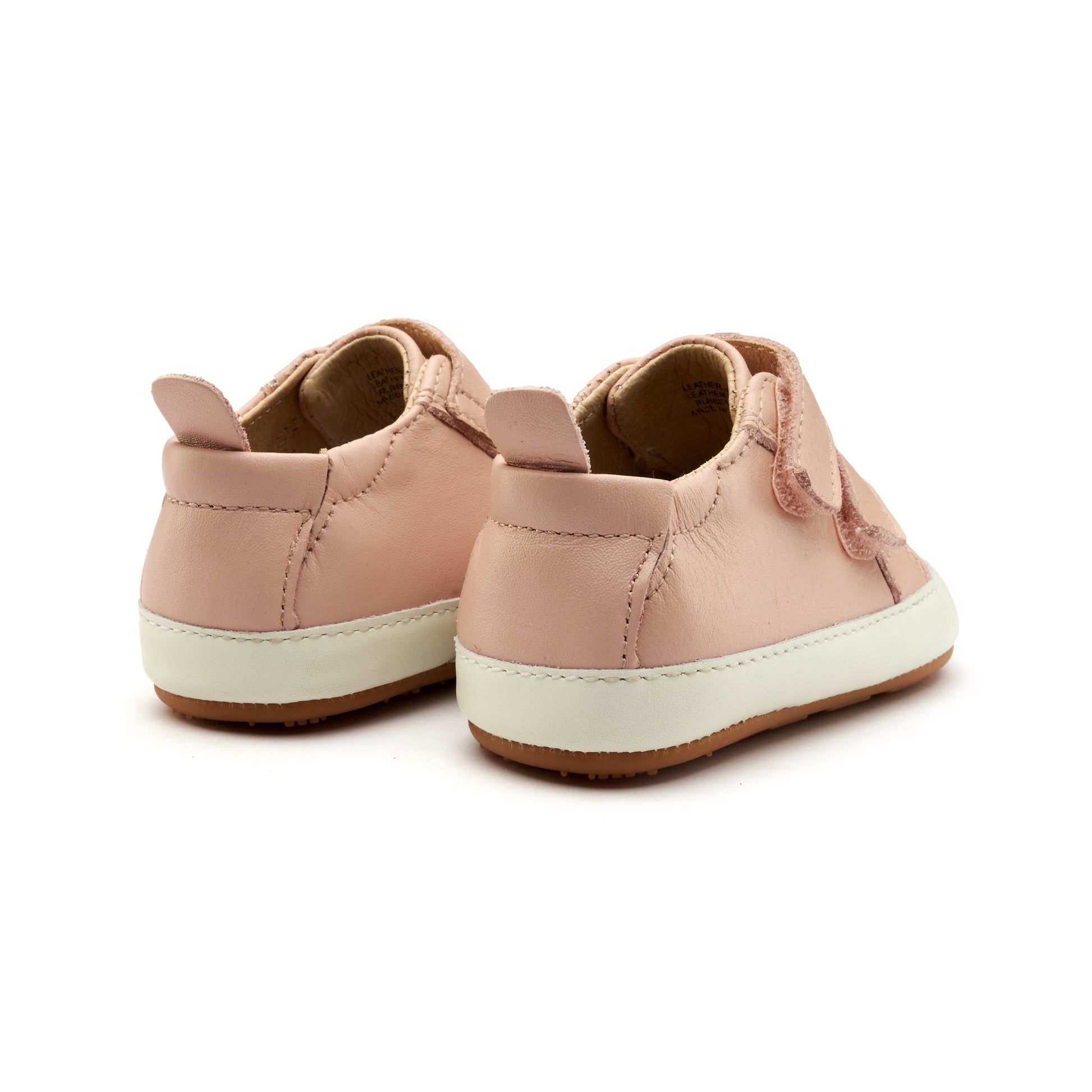 Old Soles 113R Bambini Markert baby leather shoe in Powder Pink and White with classic detail