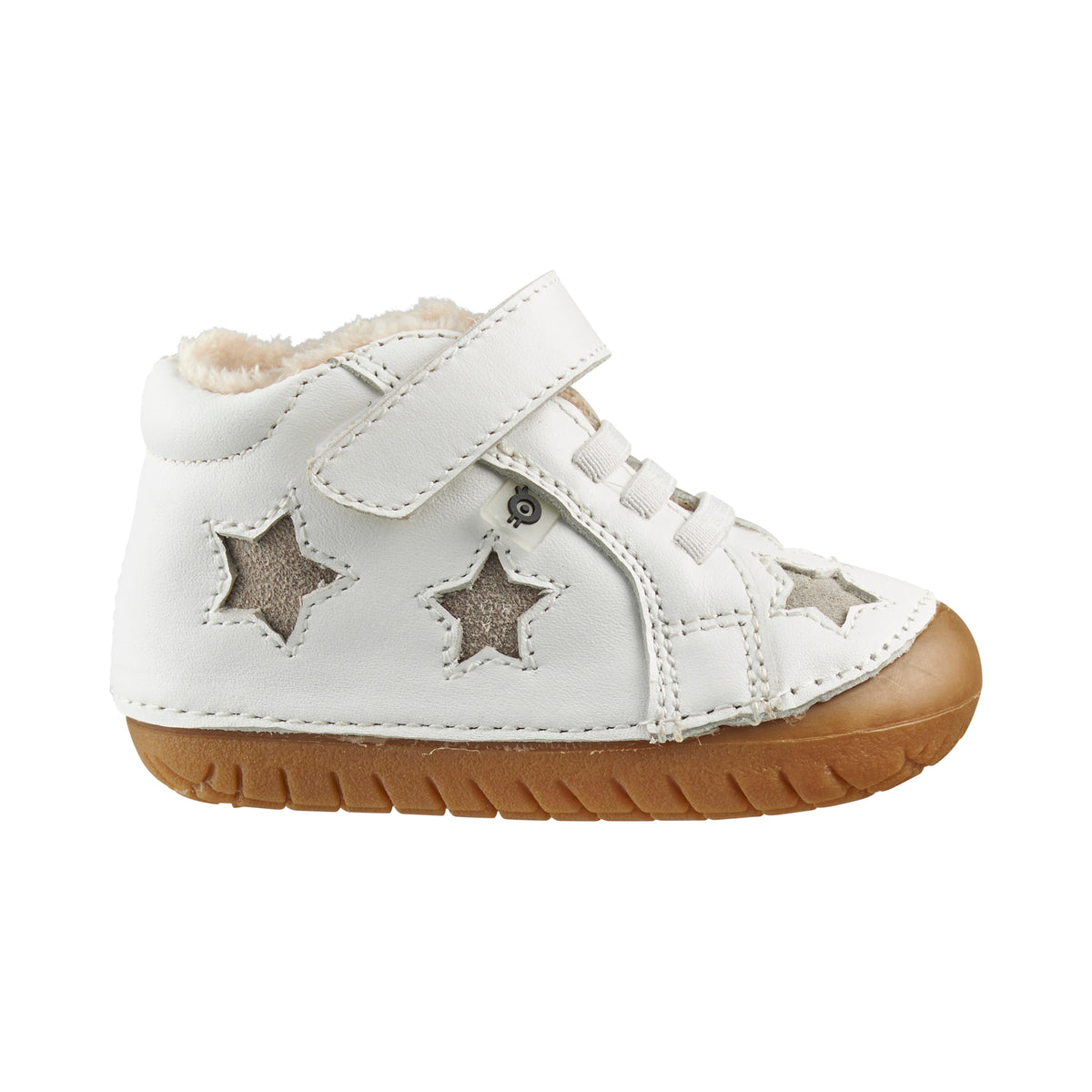 Old Soles 4021 Reach Pave kids leather shoe in Snow and Grey Suede with pave detail