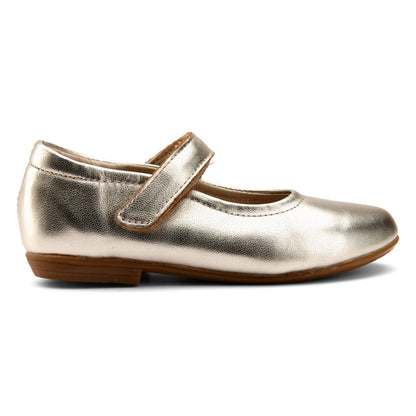 Old Soles 409 Brule Sista kids leather shoe in Gold with classic detail