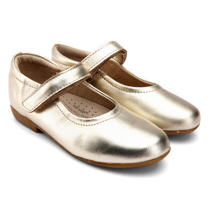 Old Soles 409 Brule Sista kids leather shoe in Gold with classic detail