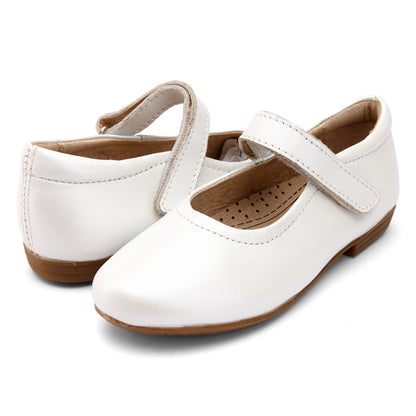 Old Soles 409 Brule Sista kids leather shoe in Nacardo Blanco with classic detail