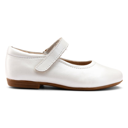 Old Soles 409 Brule Sista kids leather shoe in Nacardo Blanco with classic detail
