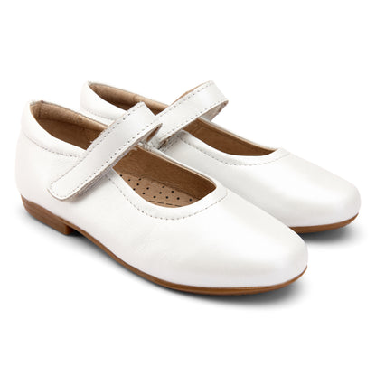 Old Soles 409 Brule Sista kids leather shoe in Nacardo Blanco with classic detail