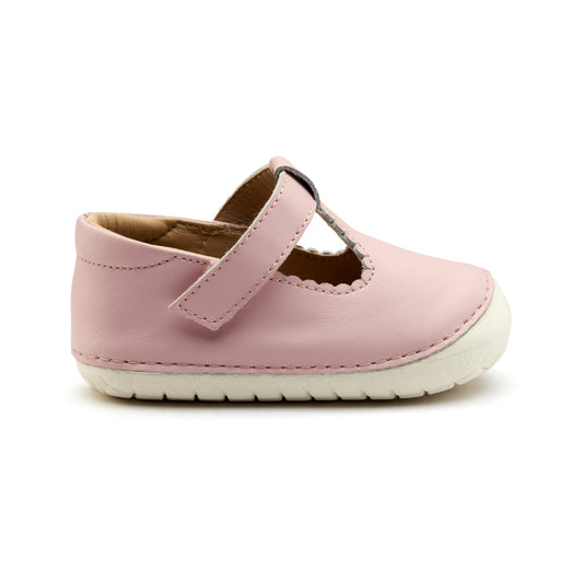 Old Soles 4125 Pave Classic-T kids leather shoe in Chalk Pink and Snow with pave detail