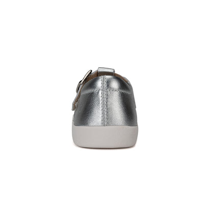 Old Soles 5011 Royal Shoe kids leather shoe in Silver with classic detail
