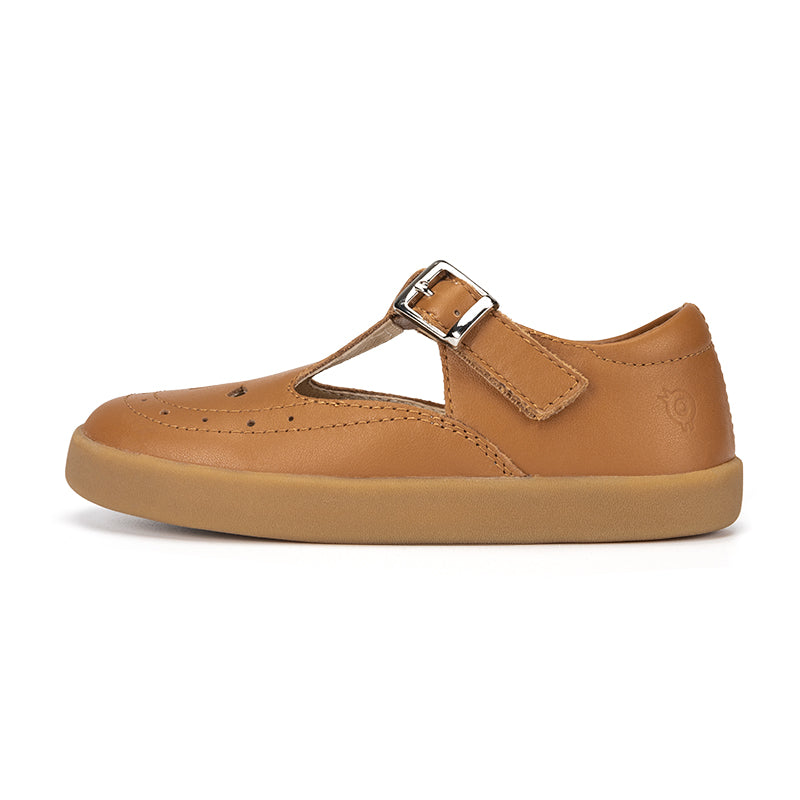 Old Soles 5011 Royal Shoe kids leather shoe in Tan with classic detail