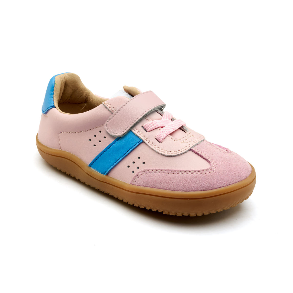 Old Soles 6500 Stylin Barewalk kids leather shoe in Chalk Malibu and Suede Chalk