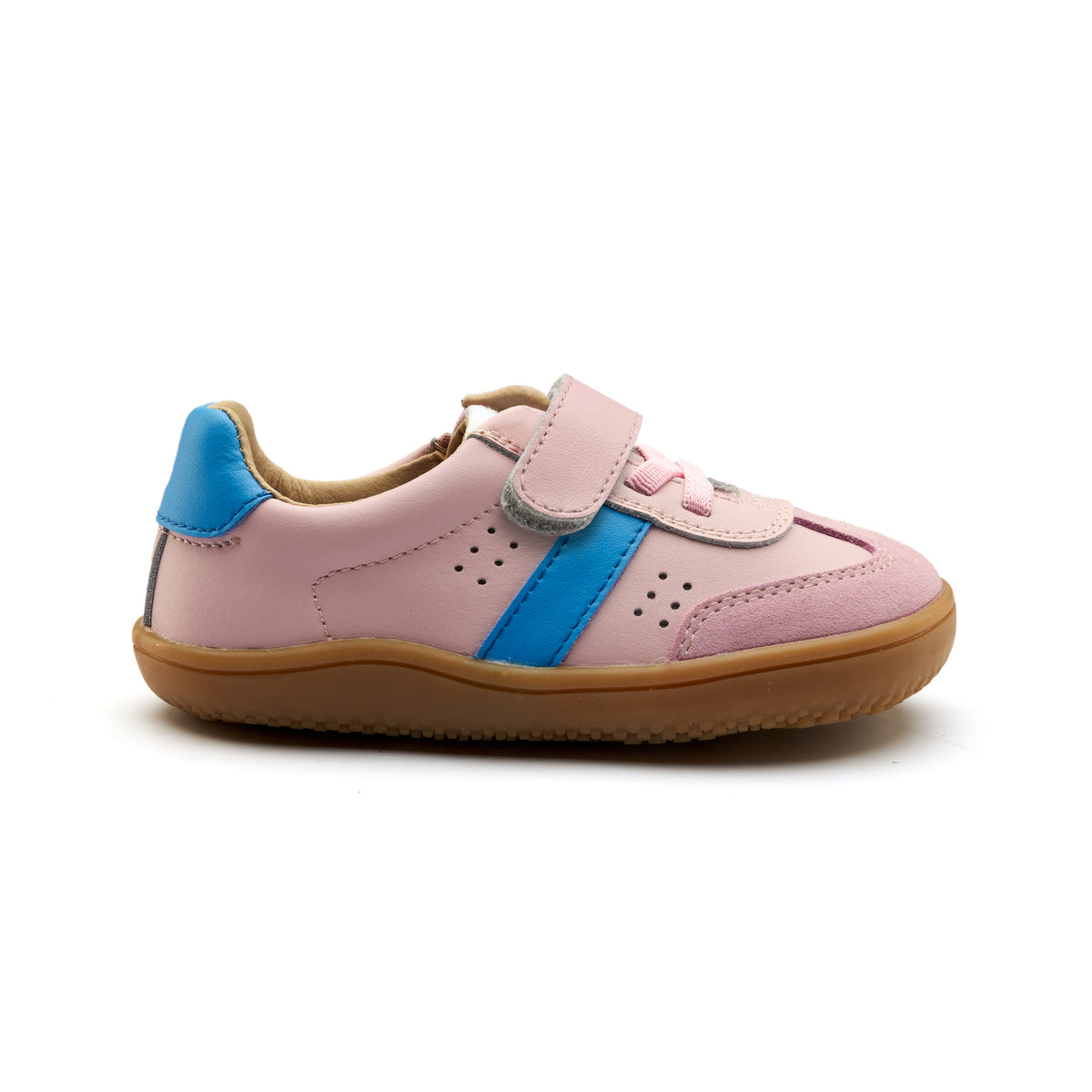 Old Soles 6500 Stylin Barewalk kids leather shoe in Chalk Malibu and Suede Chalk