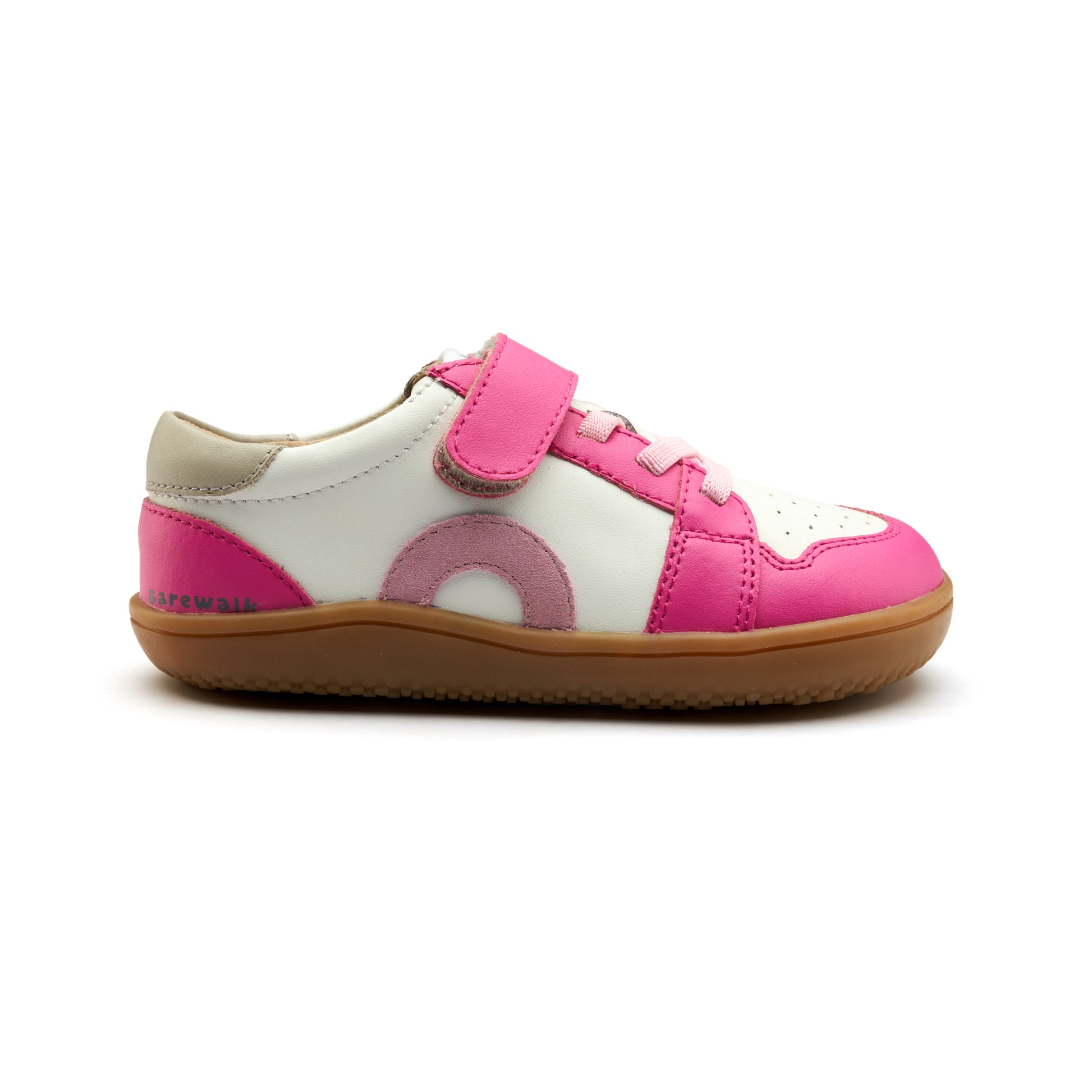 Old Soles 6501 Popcorn Barewalk kids leather barefoot shoe in Rosy with barefoot design