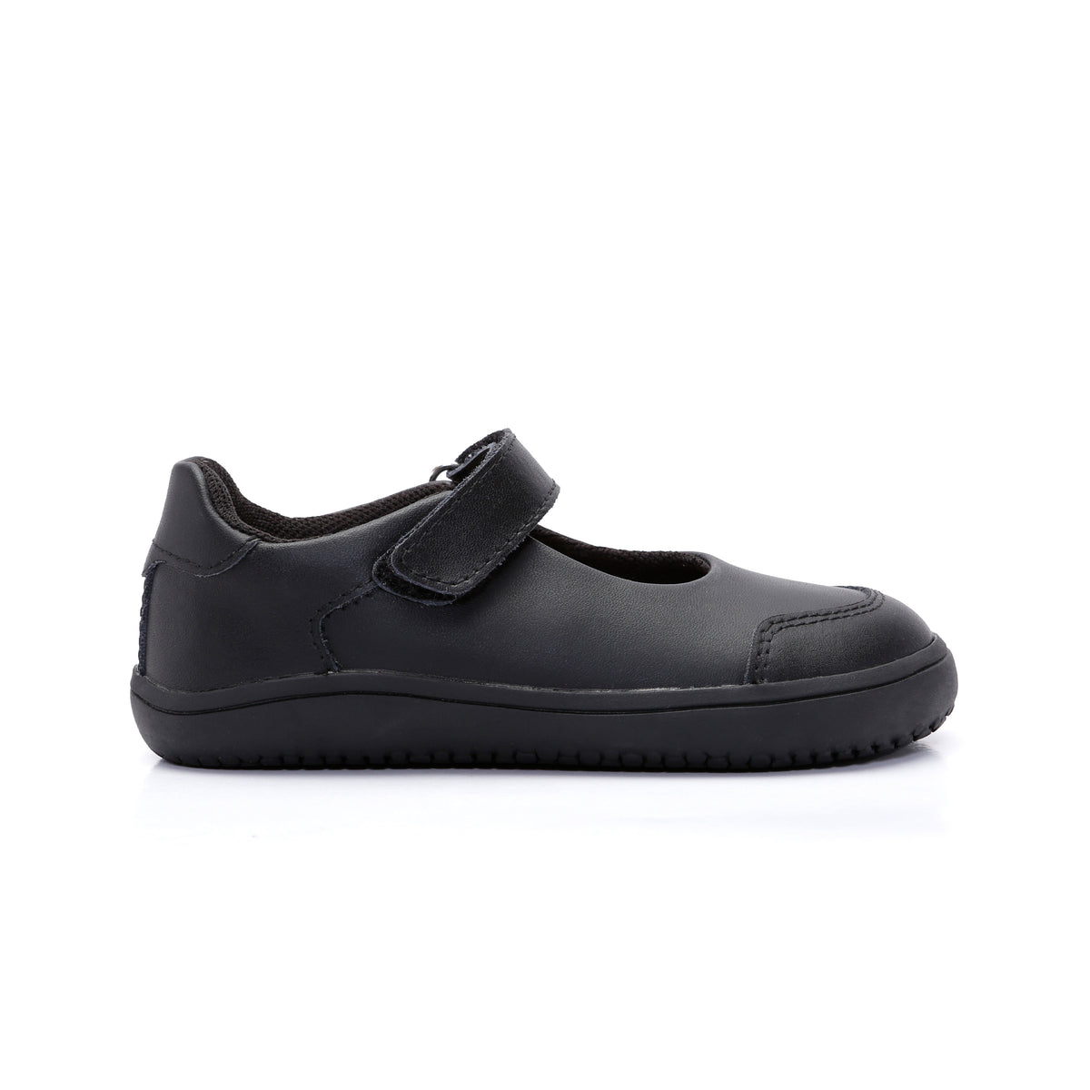 Old Soles 6505 Fit Jane kids leather shoe in Black with classic detail