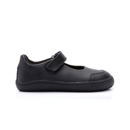 Old Soles 6505 Fit Jane kids leather shoe in Black with classic detail