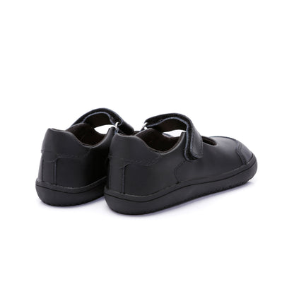 Old Soles 6505 Fit Jane kids leather shoe in Black with classic detail