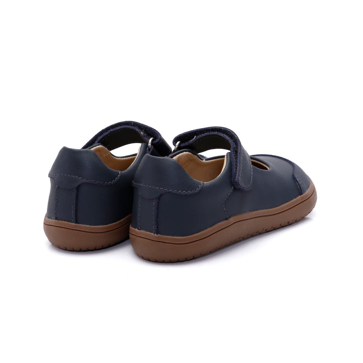 Old Soles 6505 Fit Jane kids leather shoe in Navy with classic detail