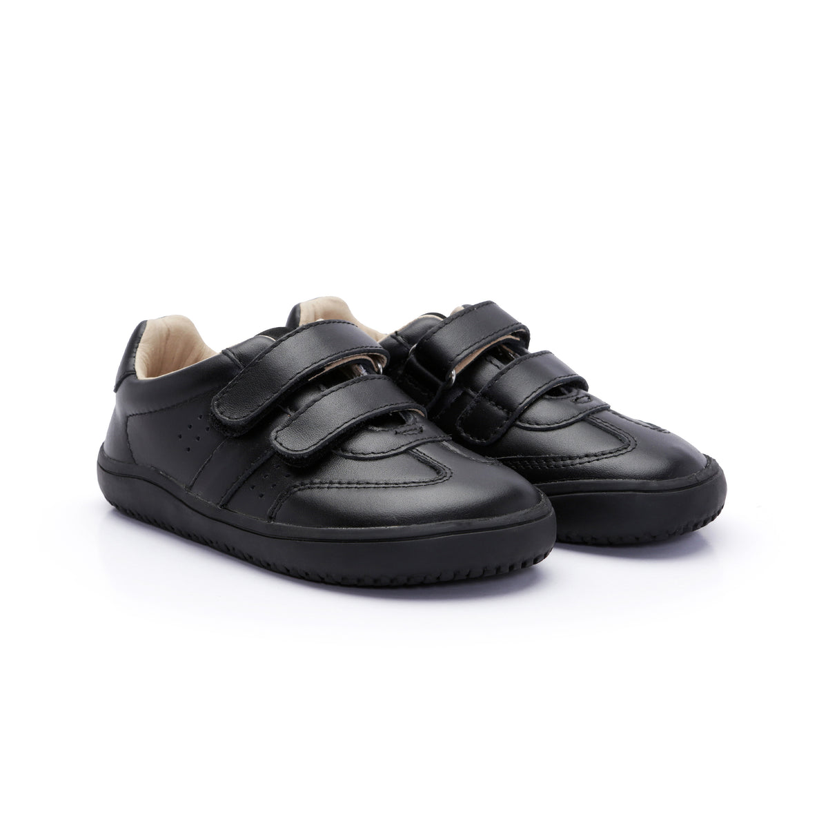 Old Soles 6506 Zerow kids leather sneaker in Black with classic detail