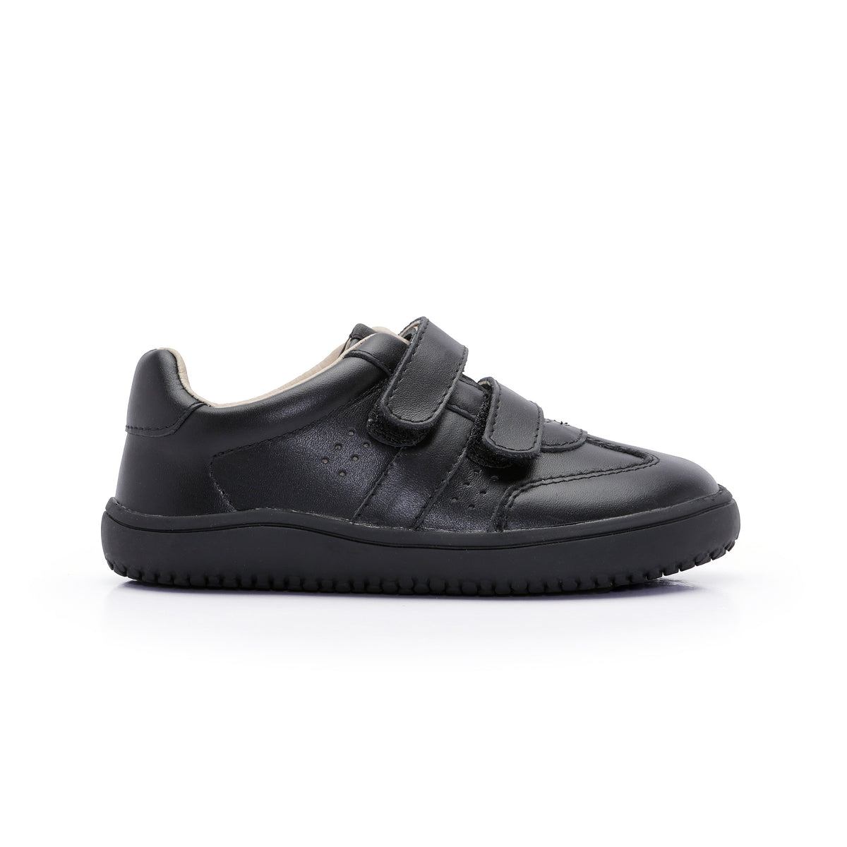 Old Soles 6506 Zerow kids leather sneaker in Black with classic detail