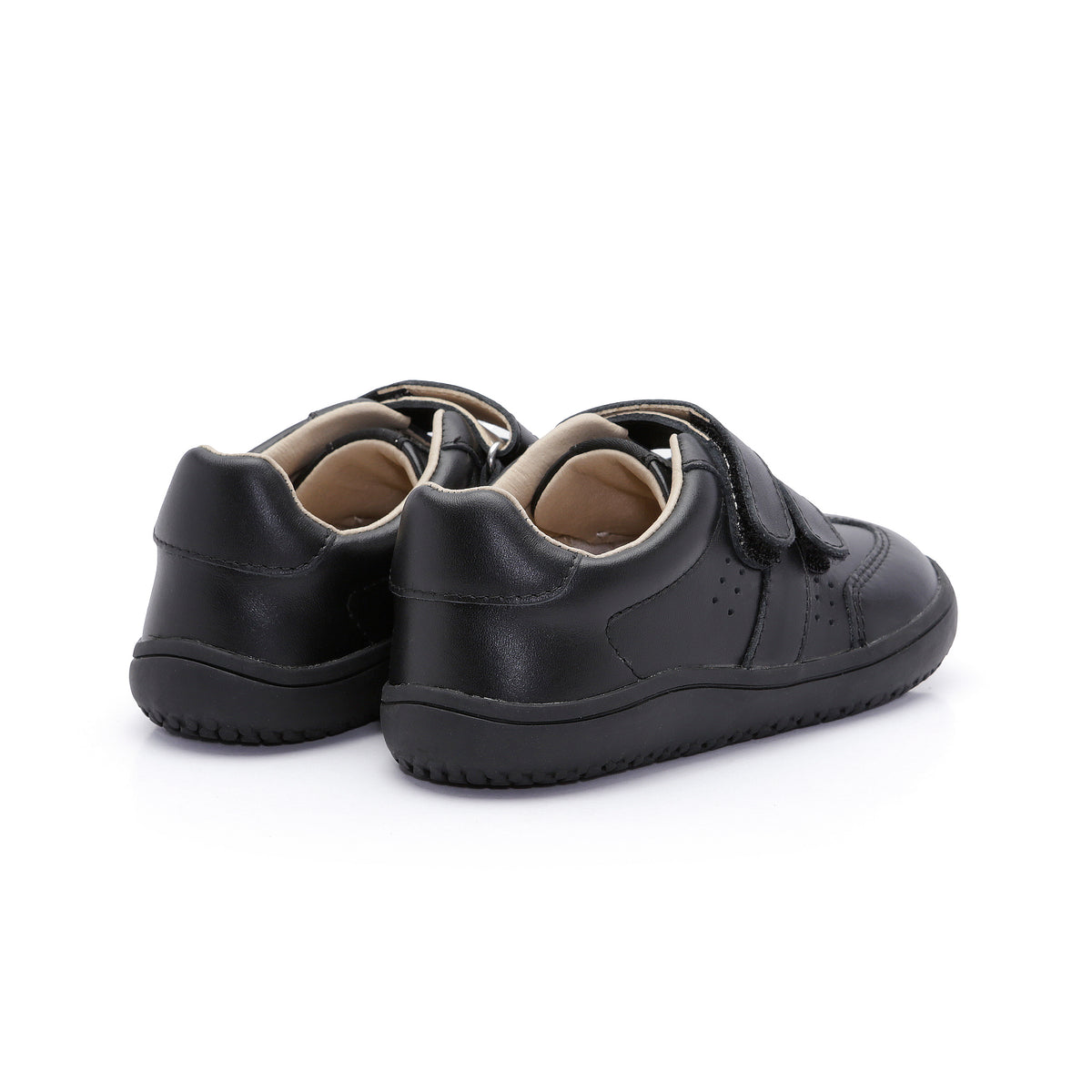 Old Soles 6506 Zerow kids leather sneaker in Black with classic detail