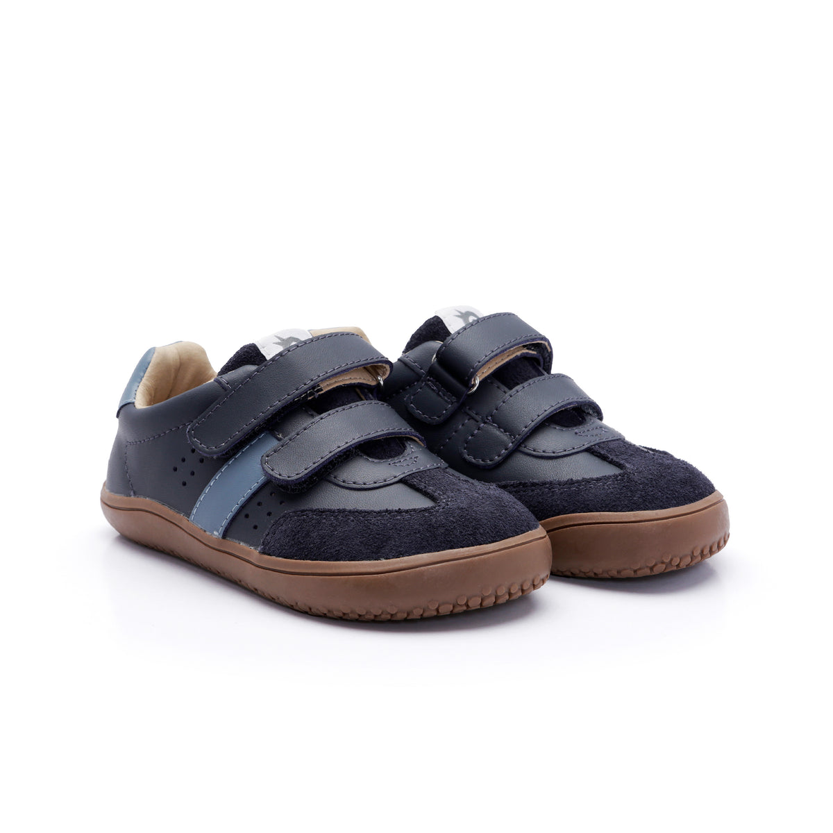 Old Soles 6506 Zerow kids leather sneaker in Navy, Navy Suede, and Indigo with classic detail