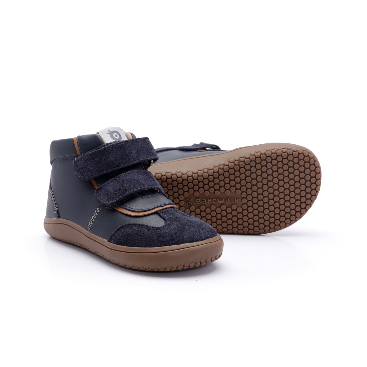 Old Soles 6507 Ashi kids leather sneaker in Navy with classic detail
