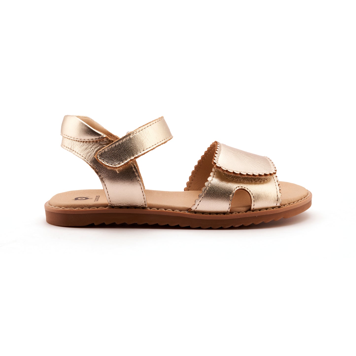 Old Soles 7044 Ripple Sandy kids leather sandal in Gold with open toe detail