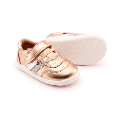 Old Soles 8013 Play Ground kids leather shoe in Copper Silver and Glam Argent