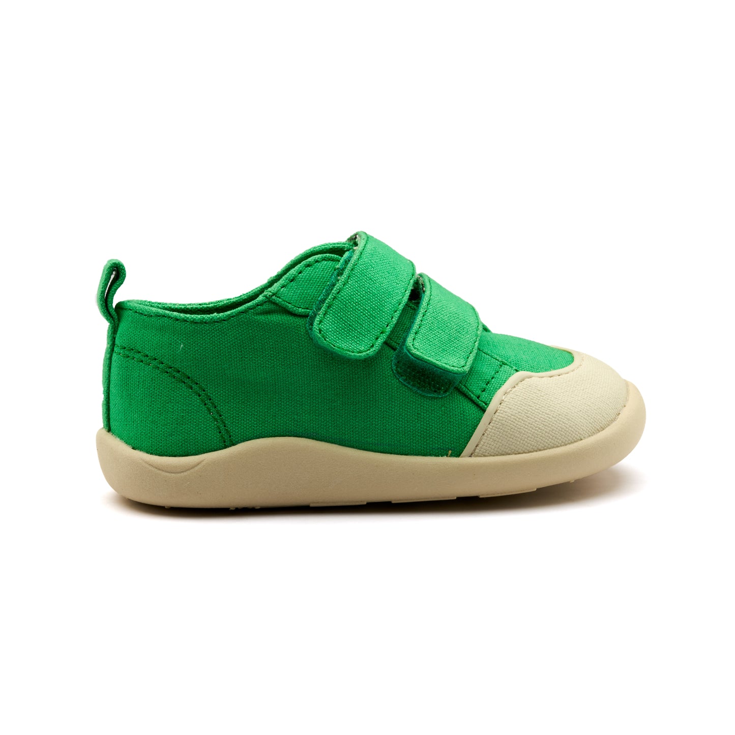 Old Soles 8058 Salty Ground kids leather shoe in Apple Green with rubber sole detail