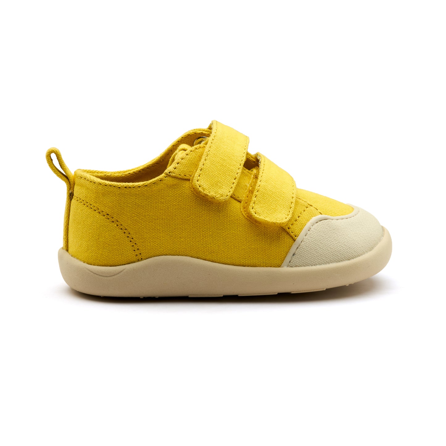 Old Soles 8058 Salty Ground kids leather shoe in Lemon with rubber sole detail