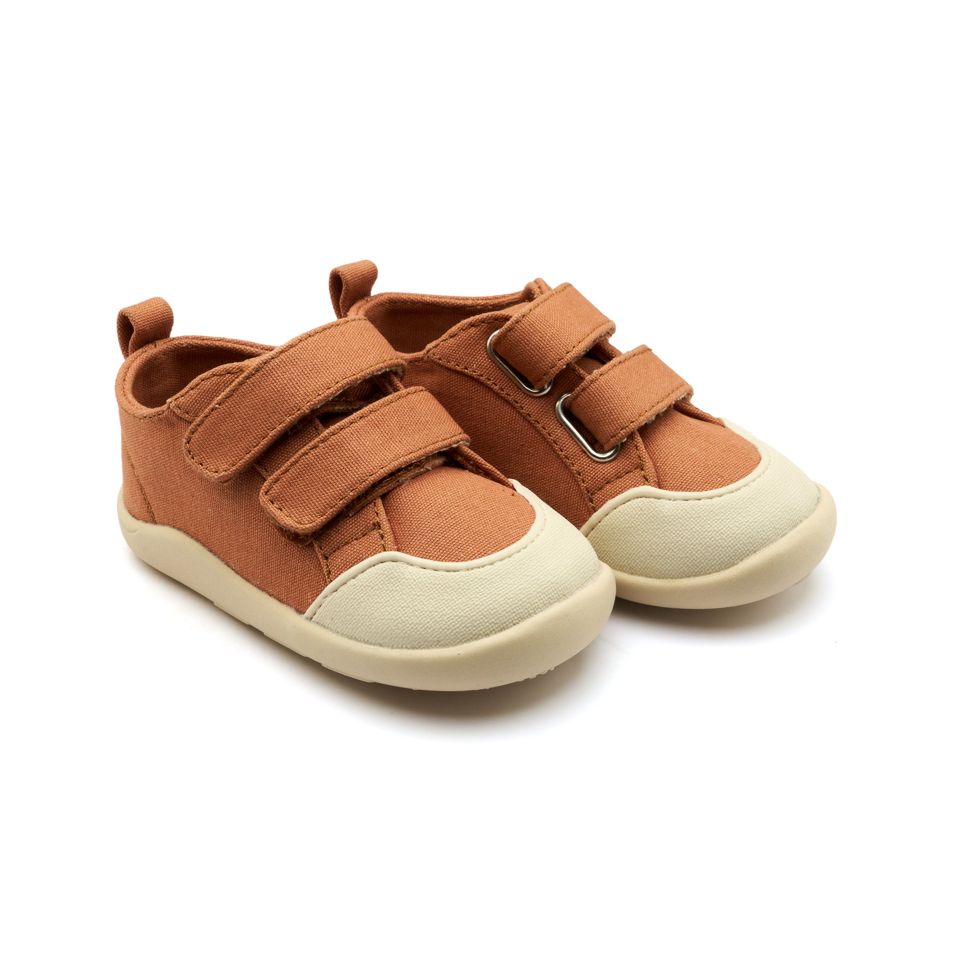 Old Soles 8058 Salty Ground kids leather shoe in Tan with rubber sole detail