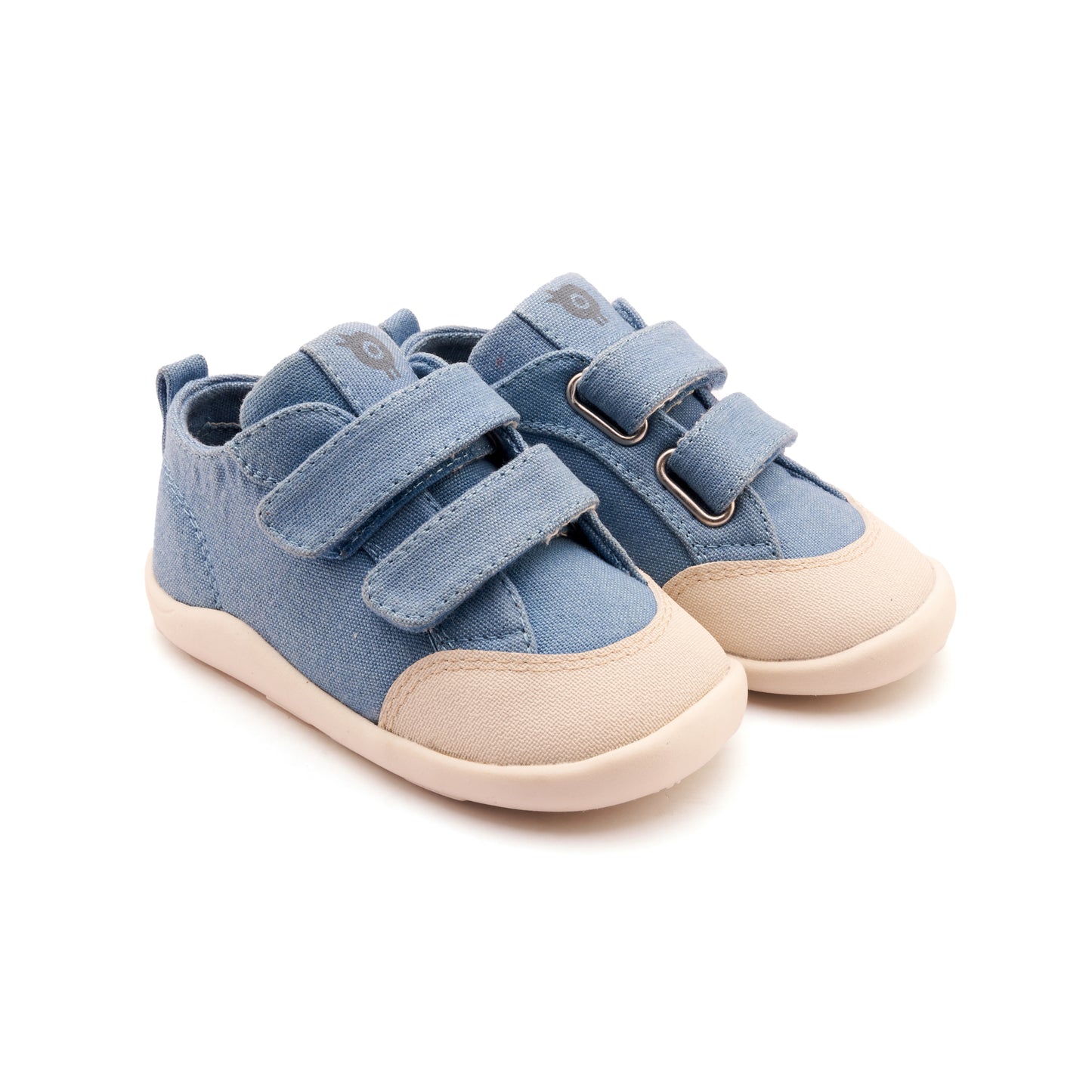 Old Soles 8058 Salty Ground kids leather shoe in Light Denim Canvas with rubber sole detail