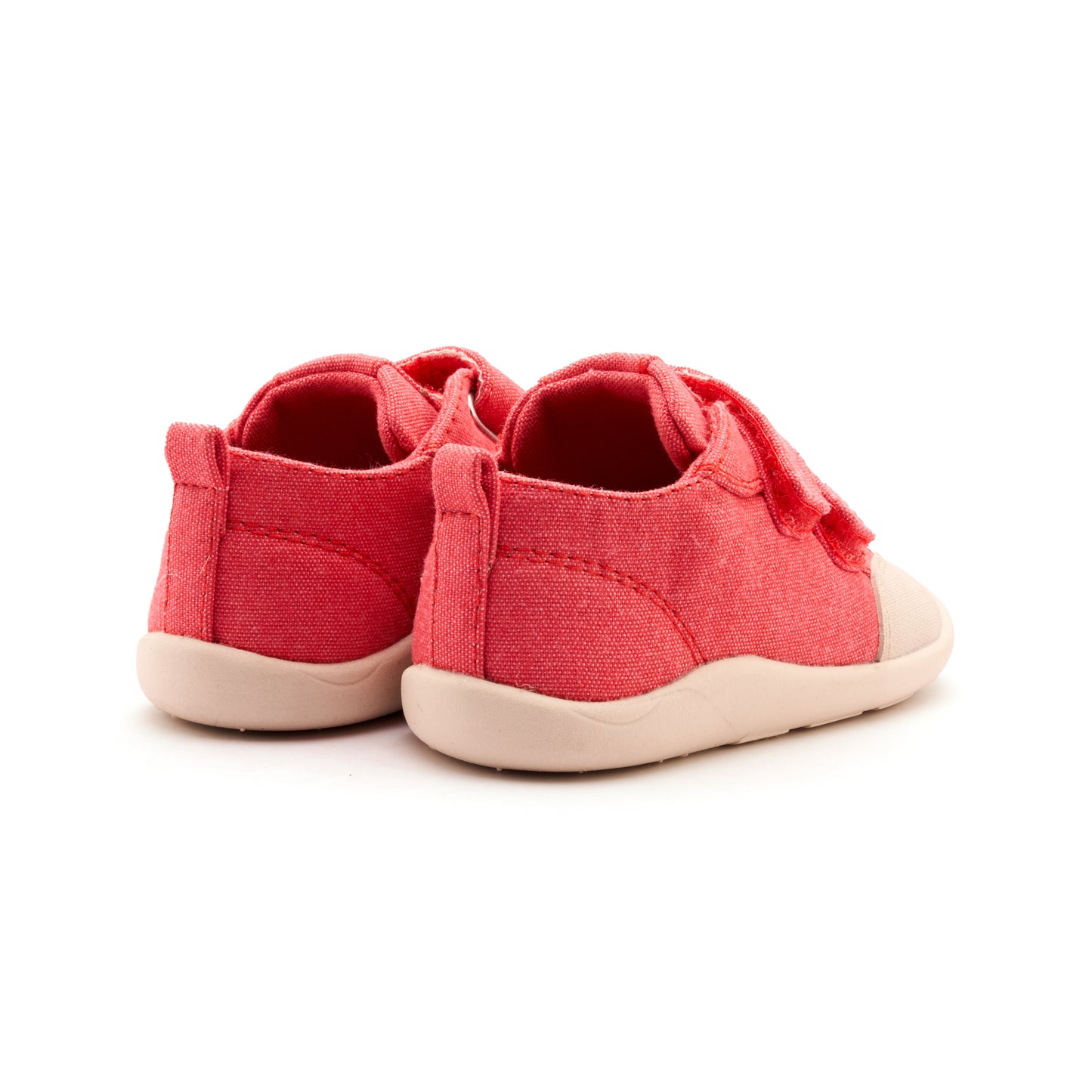 Old Soles 8058 Salty Ground kids leather shoe in Watermelon Canvas with rubber sole detail