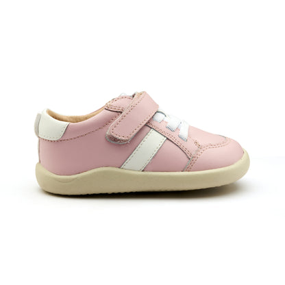 Old Soles 8083 Retro Ground kids leather shoe in Nacardo Dalia and Snow with rubber sole detail