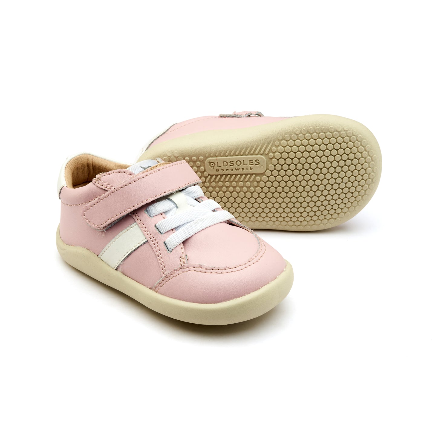 Old Soles 8083 Retro Ground kids leather shoe in Nacardo Dalia and Snow with rubber sole detail