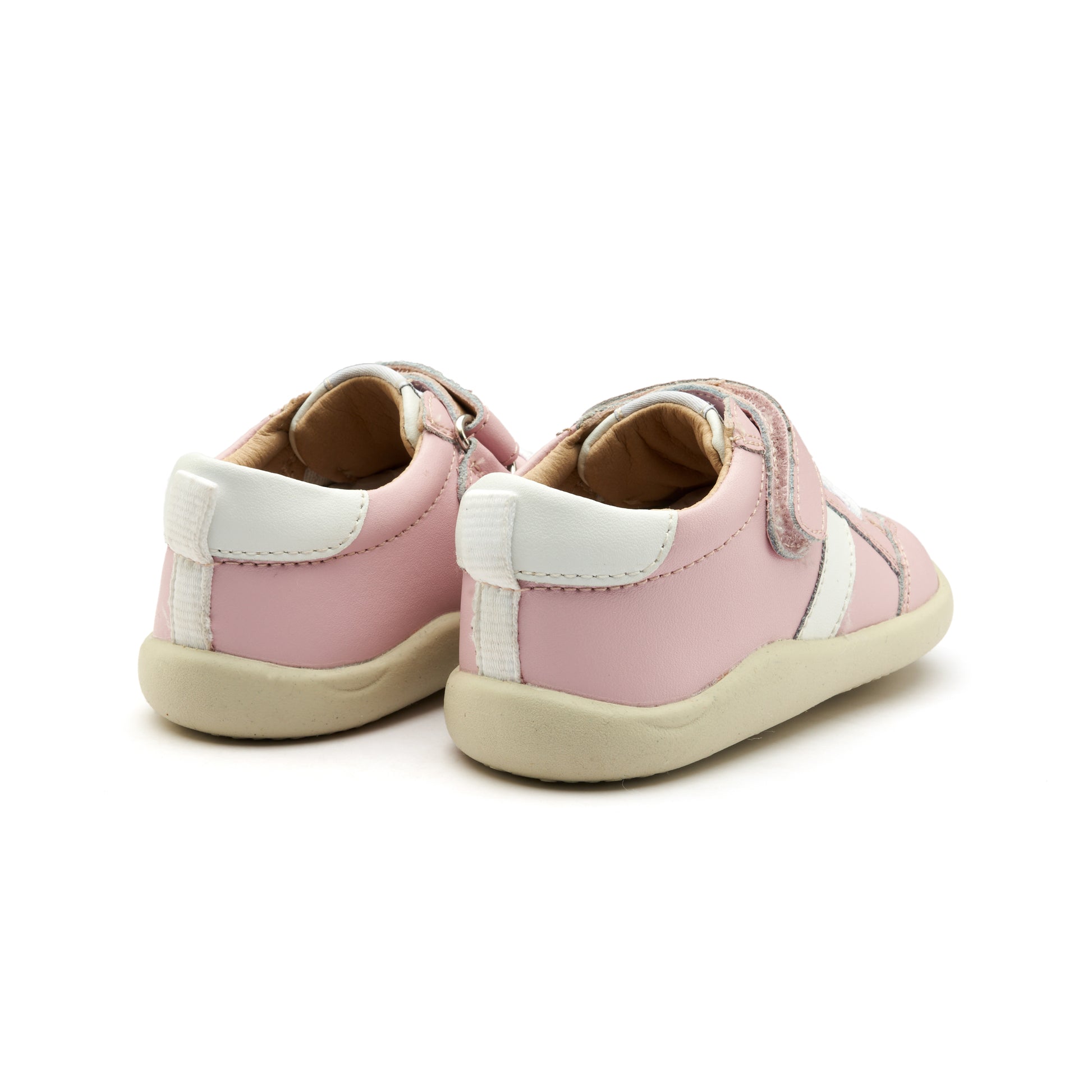 Old Soles 8083 Retro Ground kids leather shoe in Nacardo Dalia and Snow with rubber sole detail