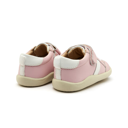 Old Soles 8083 Retro Ground kids leather shoe in Nacardo Dalia and Snow with rubber sole detail
