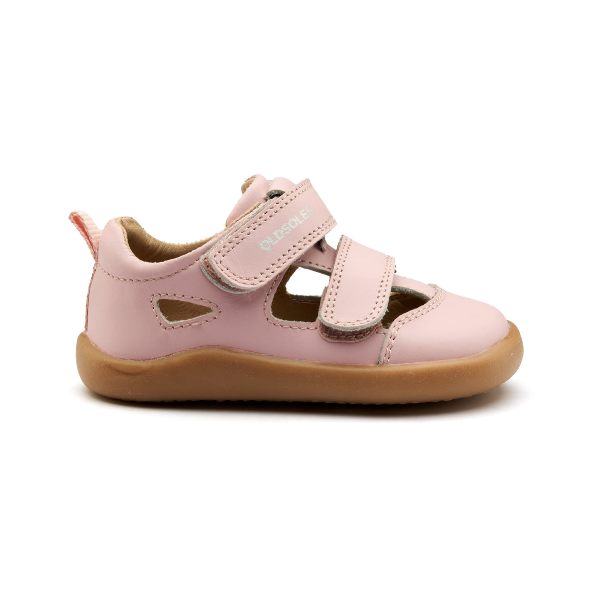 Old Soles 8100 Ground Groove kids leather sneaker in Chalk Pink with classic detail