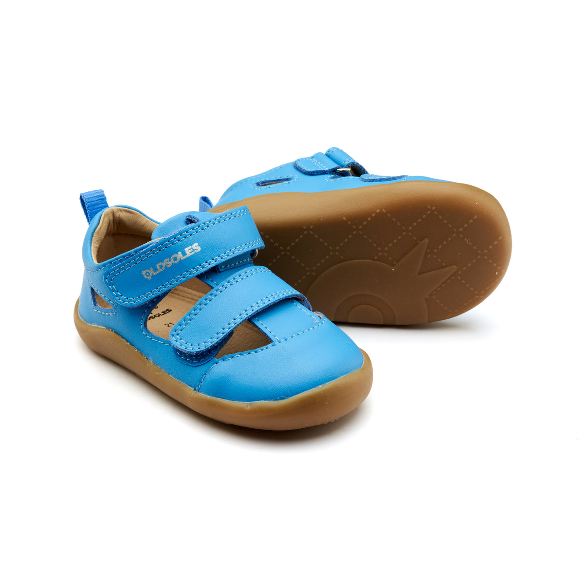 Old Soles 8100 Ground Groove kids leather sneaker in Malibu with classic detail