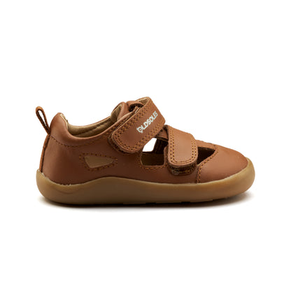 Old Soles 8100 Ground Groove kids leather sneaker in Tan with classic detail