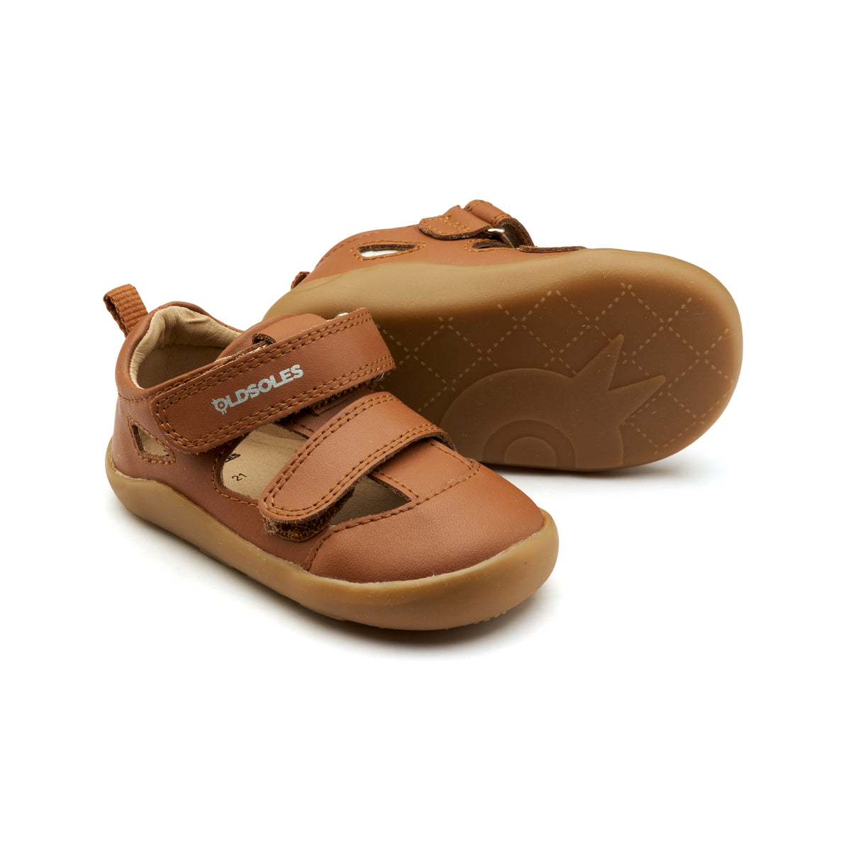 Old Soles 8100 Ground Groove kids leather sneaker in Tan with classic detail