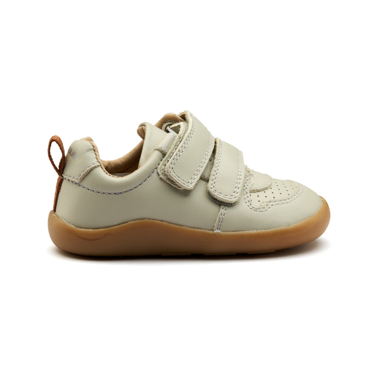 Old Soles 8102 7-Days Ground kids leather shoe in Gris with rubber sole detail