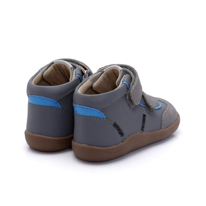 Old Soles 8107 High Zigsta kids leather sneaker in Shadow with classic detail
