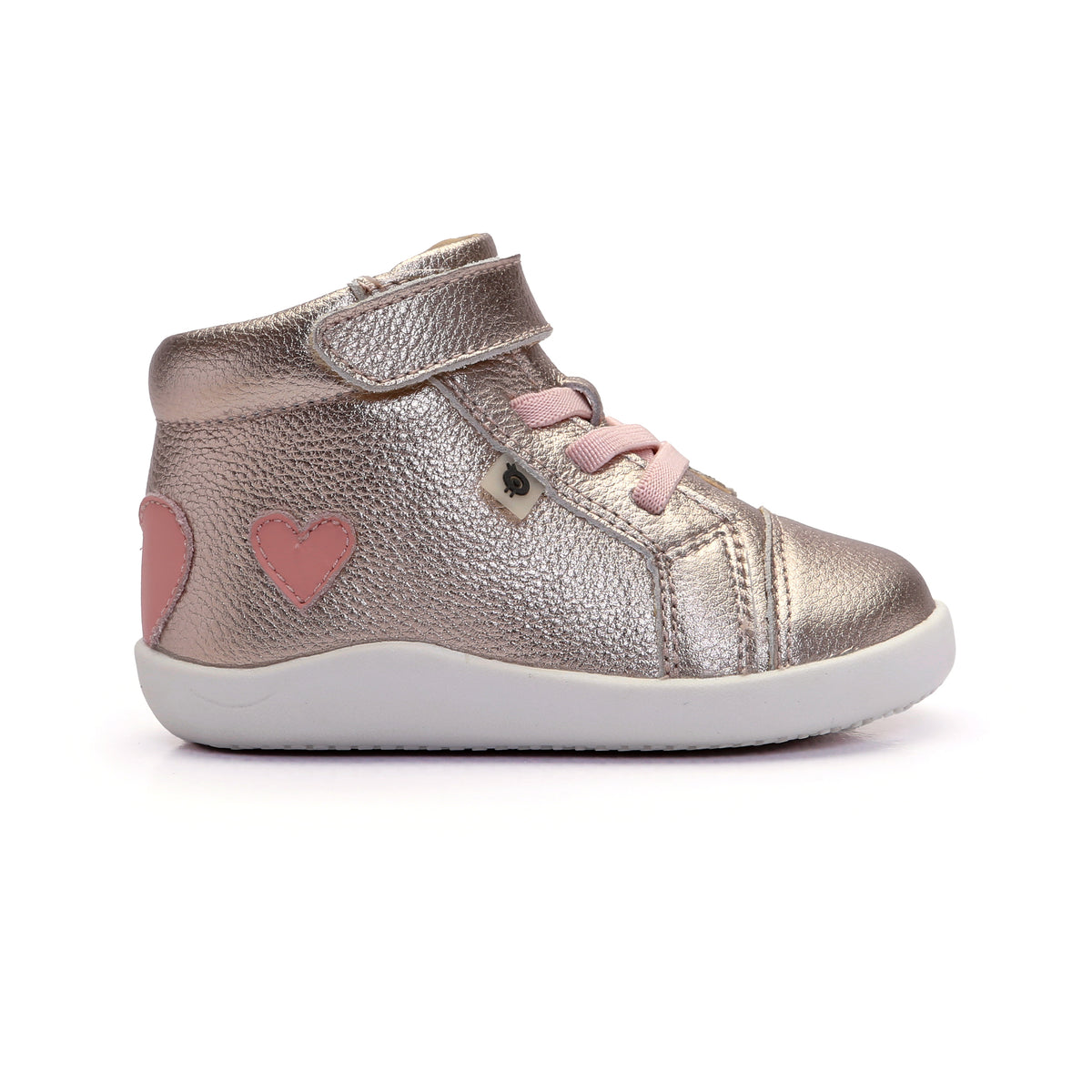 Old Soles 8126 Love Ground kids leather sneaker in Metal Lychee with classic detail