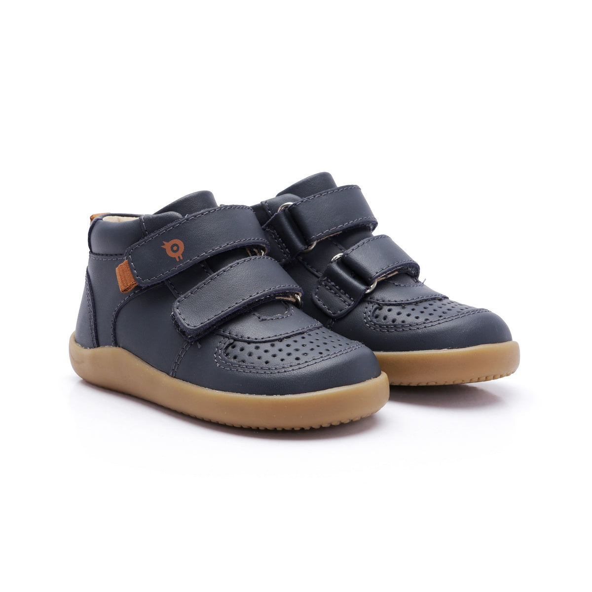 Old Soles 8130 All-Day Jump kids leather sneaker in Navy with classic detail